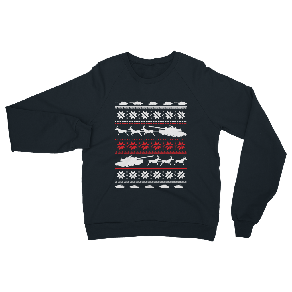 Army Sleigh Tank Christmas Classic Adult Sweatshirt