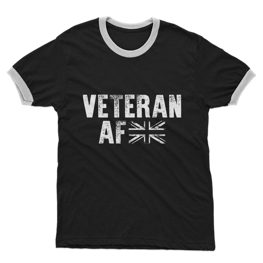 Veteran AF Adult Ringer T-Shirt