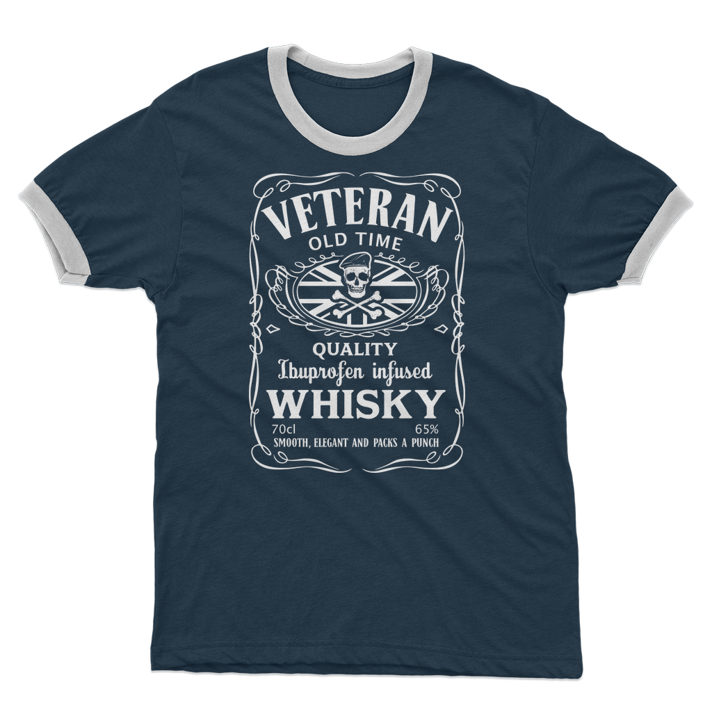 Veteran Whisky Adult Ringer T-Shirt