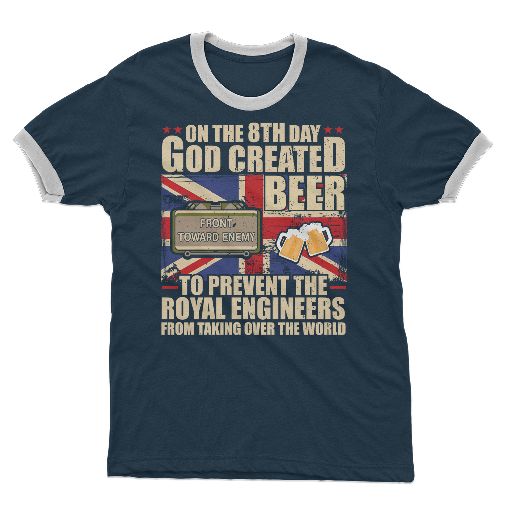 Royal Engineers Love Beer Adult Ringer T-Shirt