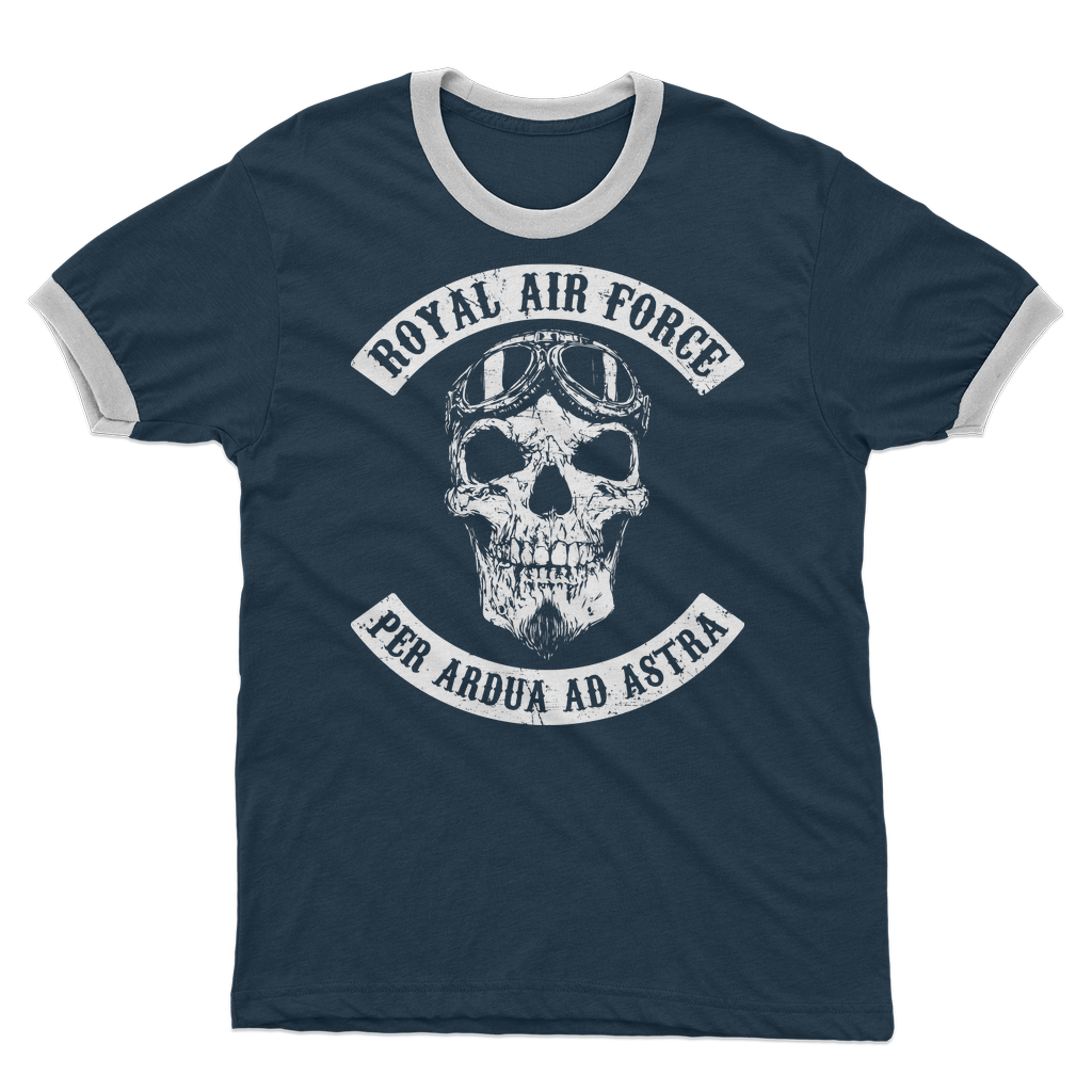 RAF - Per Ardua Ad Astra Adult Ringer T-Shirt