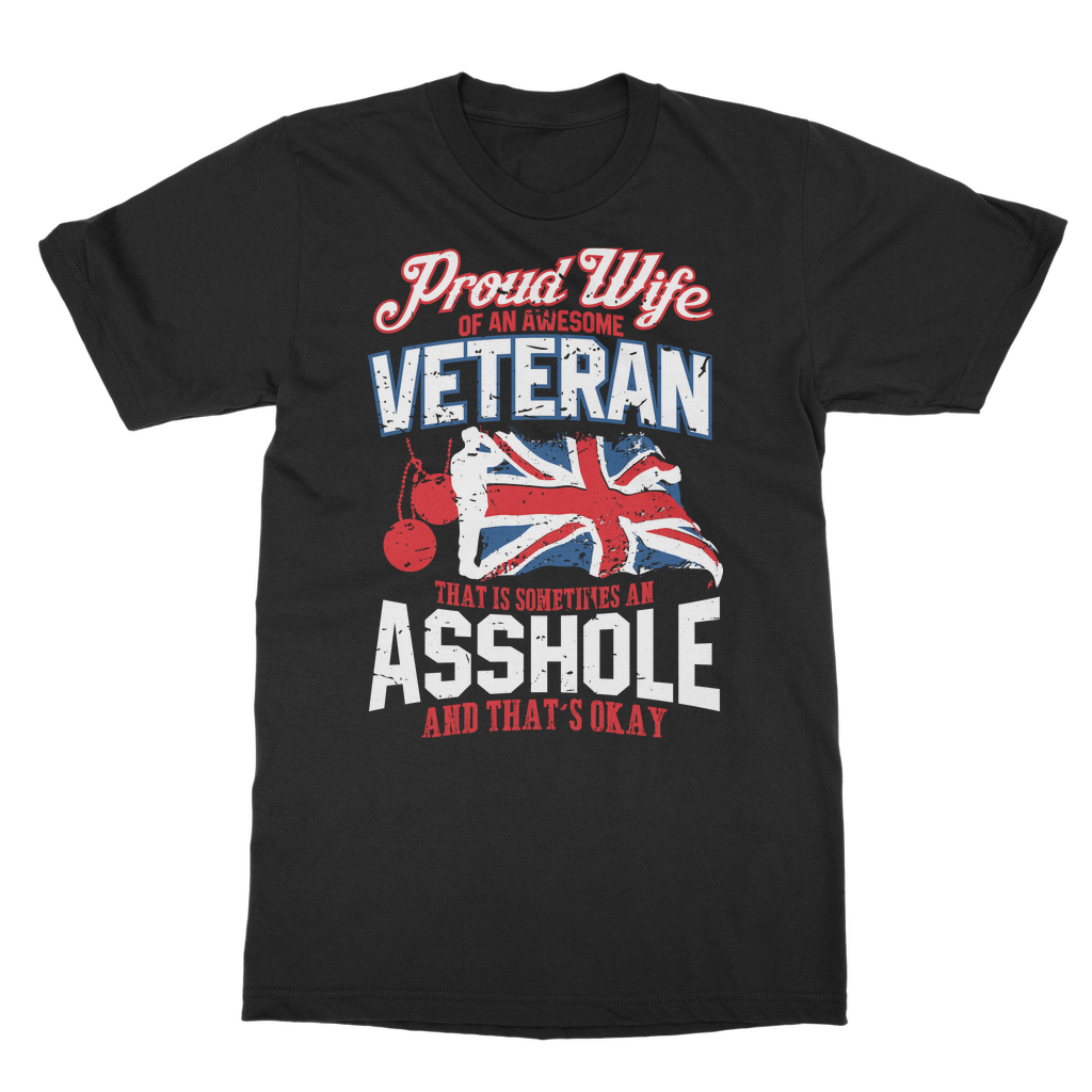Proud Wife Of An Awesome Veteran Classic Adult T-Shirt