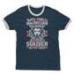 Being A Soldier Never Ends Adult Ringer T-Shirt
