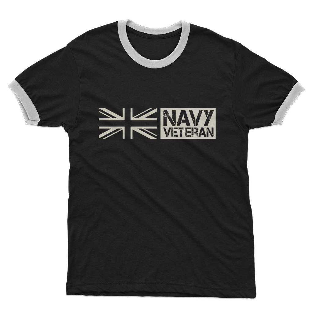 Navy Veteran Adult Ringer T-Shirt