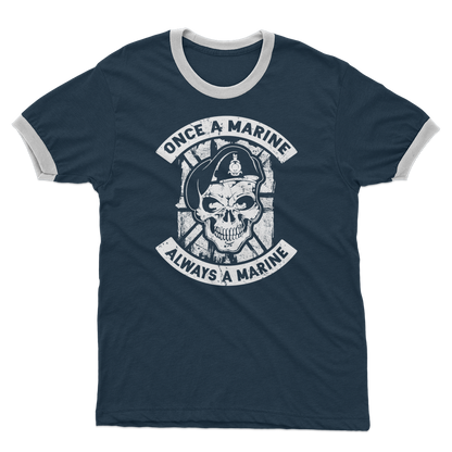 Once a Marine, always a Marine! Adult Ringer T-Shirt