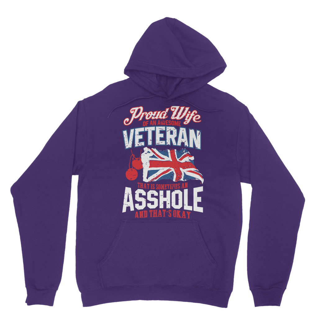 Proud Wife Of An Awesome Veteran Classic Adult Hoodie