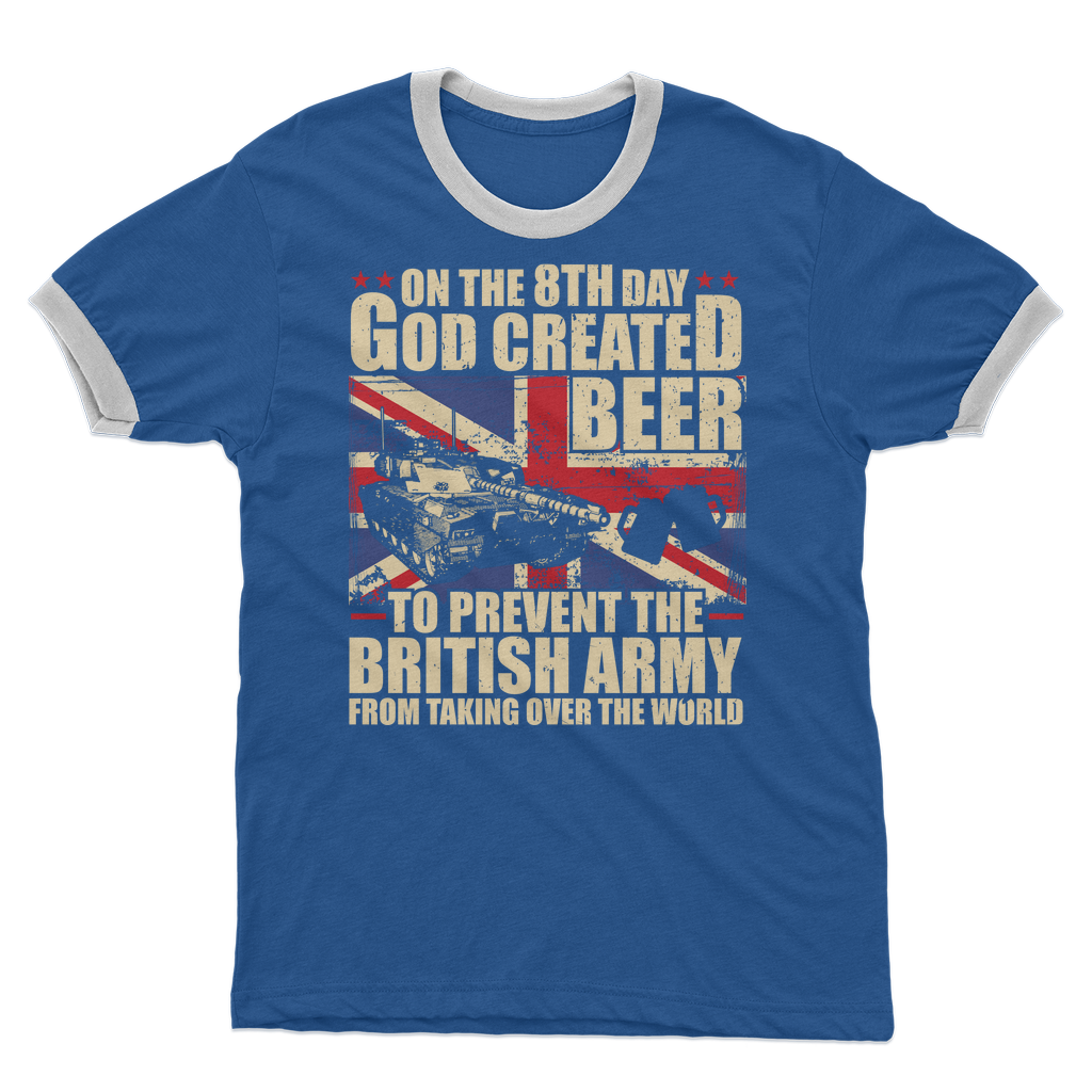 British Army Loves Beer Adult Ringer T-Shirt