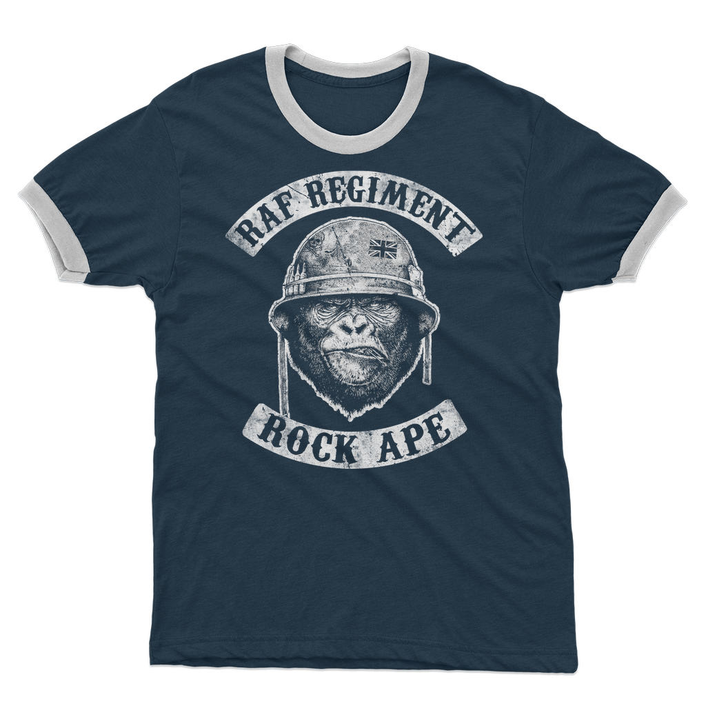 RAF Regiment - Rock Ape Adult Ringer T-Shirt