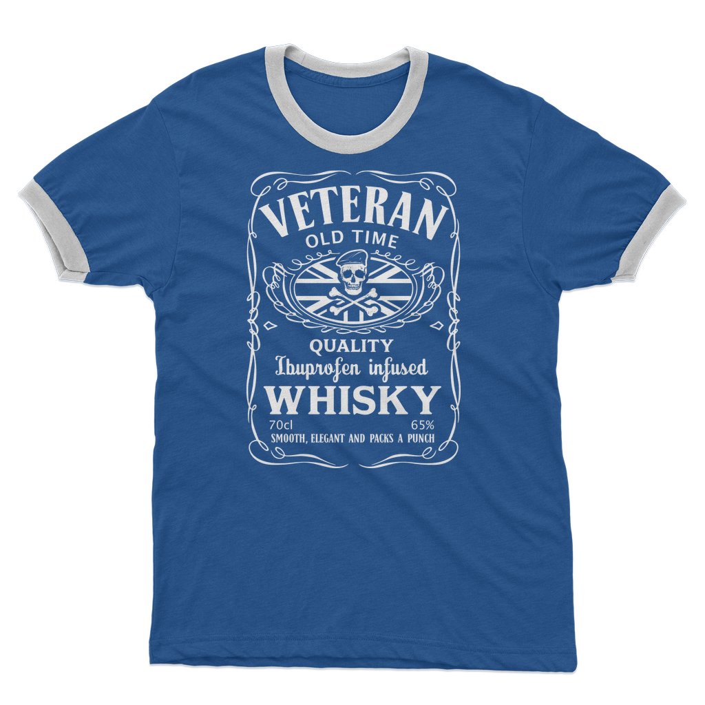 Veteran Whisky Adult Ringer T-Shirt
