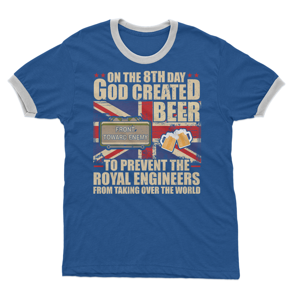 Royal Engineers Love Beer Adult Ringer T-Shirt