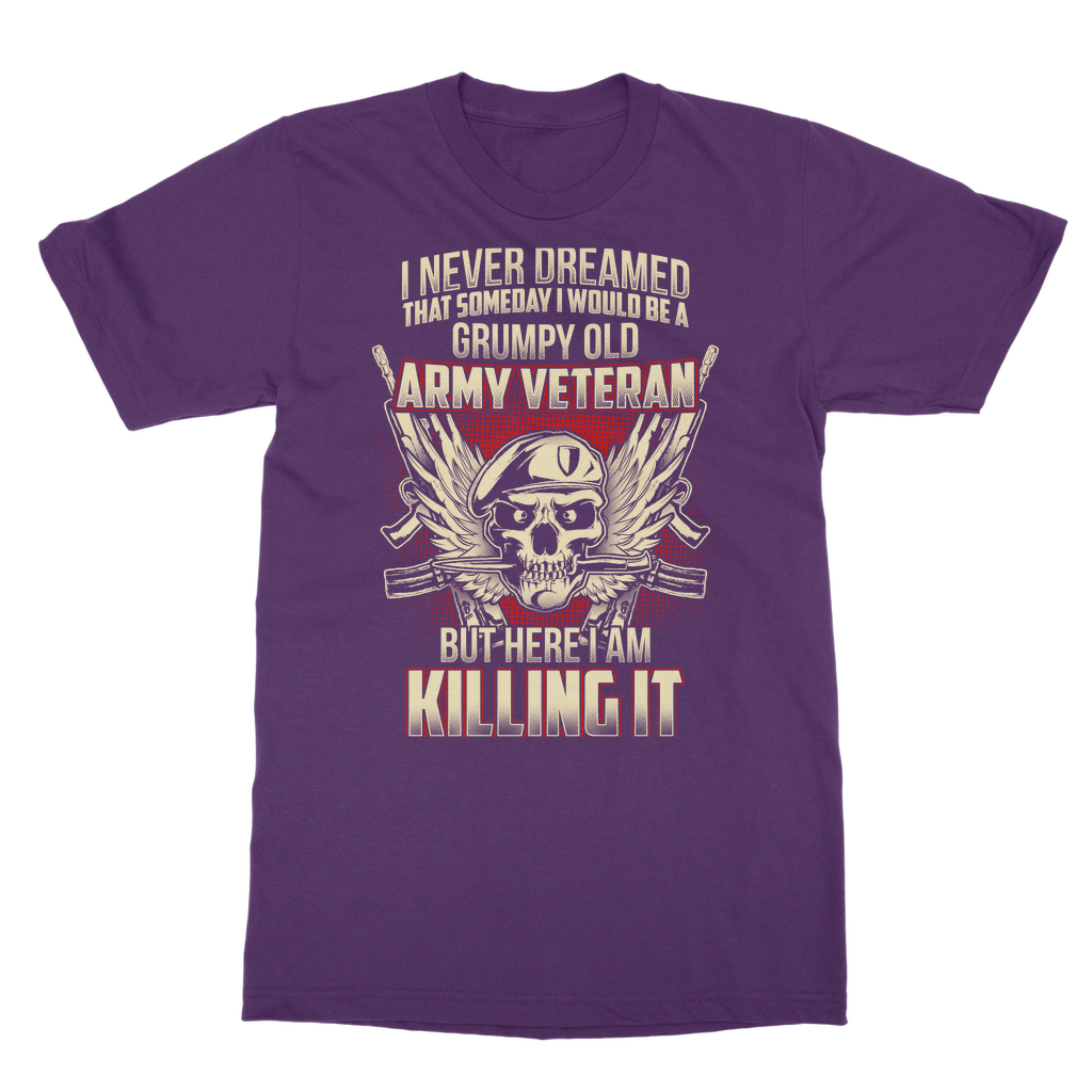 Grumpy Old Army Veteran Classic Adult T-Shirt