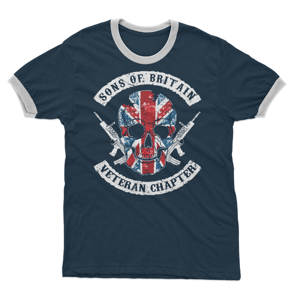 Sons Of Britain - Veteran Chapter Adult Ringer T-Shirt