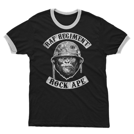 RAF Regiment - Rock Ape Adult Ringer T-Shirt
