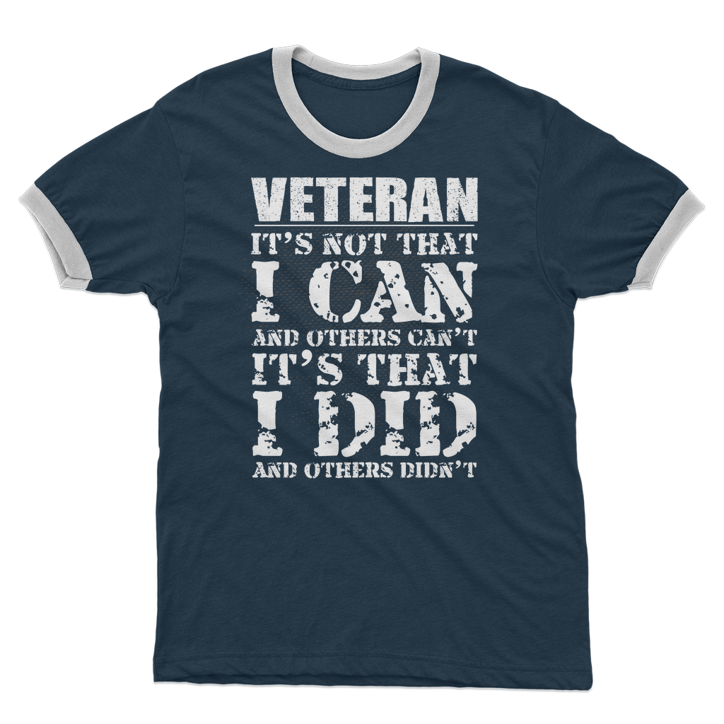 Veteran - It's That I Did Adult Ringer T-Shirt