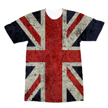 Union Jack All Over Printed Premium 2 Sided Adult T-Shirt