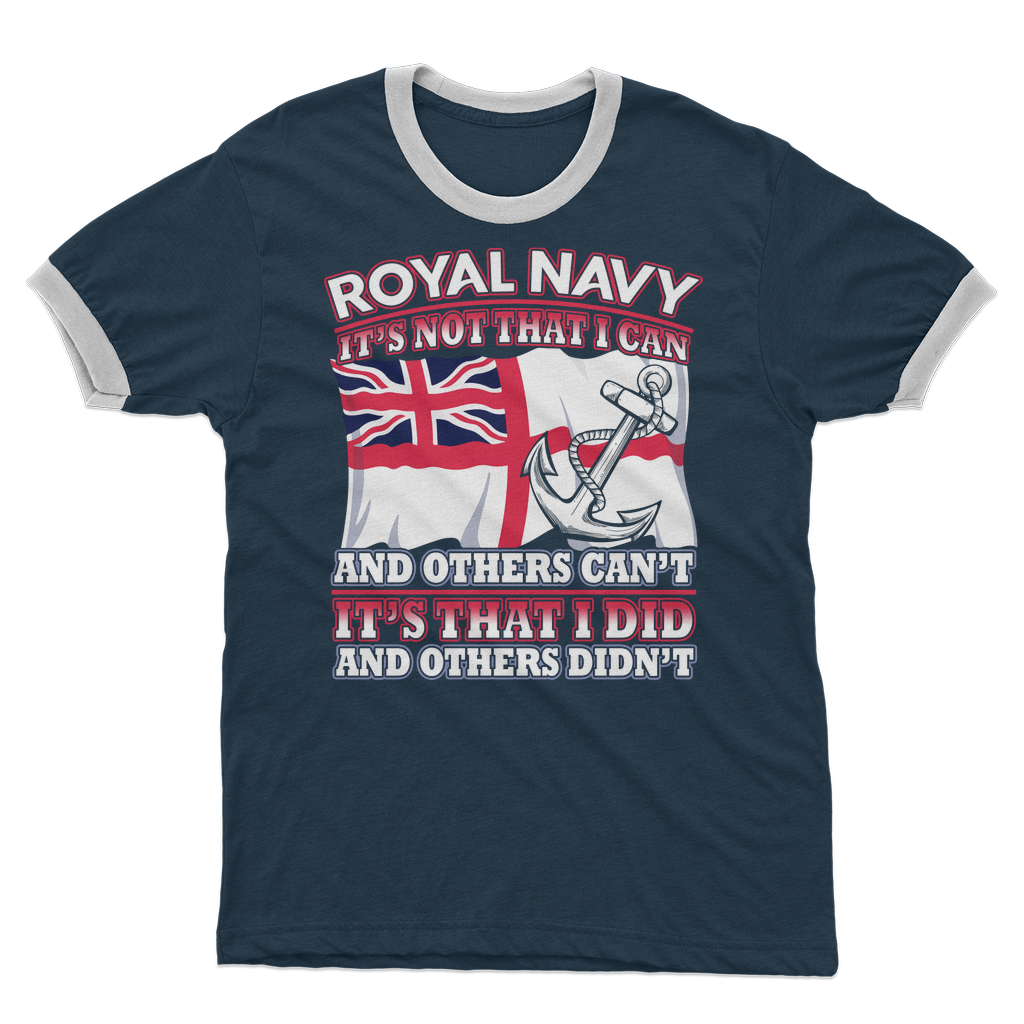 Royal Navy - It's That I Did Adult Ringer T-Shirt