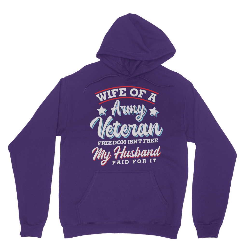 Wife of a Army Veteran Classic Adult Hoodie