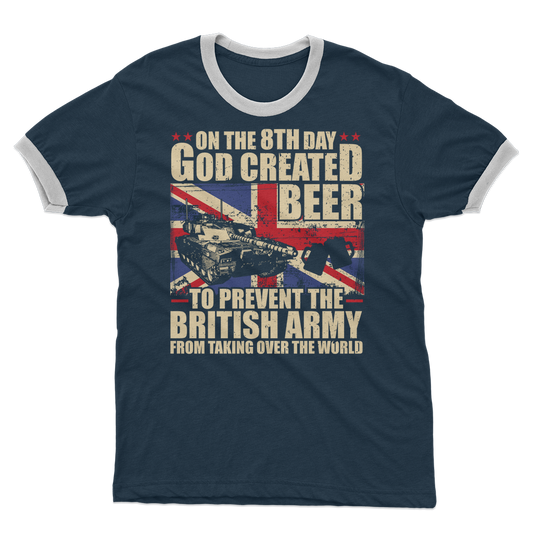 British Army Loves Beer Adult Ringer T-Shirt