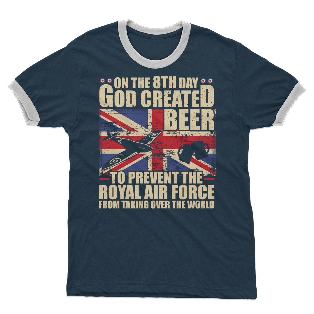 Royal Air Force Loves Beer Adult Ringer T-Shirt