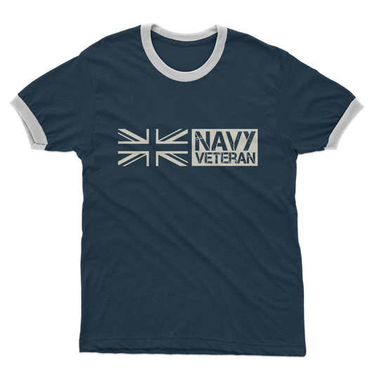 Navy Veteran Adult Ringer T-Shirt