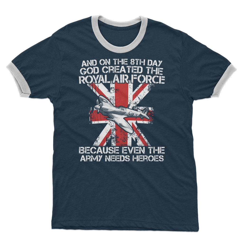 Royal Air Force Are Heroes Adult Ringer T-Shirt