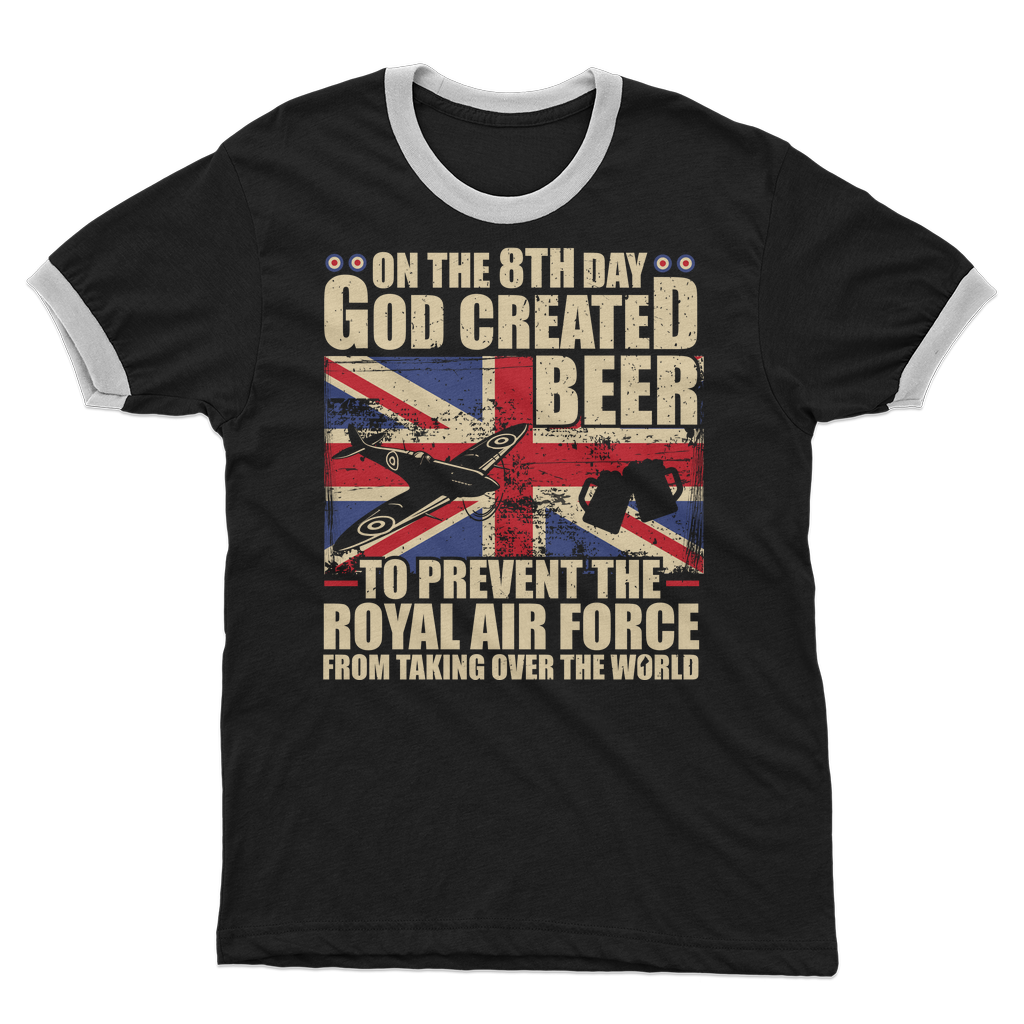 Royal Air Force Loves Beer Adult Ringer T-Shirt