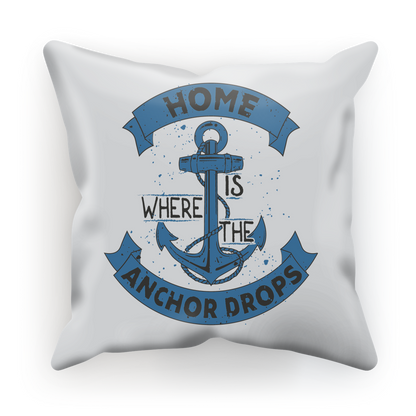 Home Is Where The Anchor Drops The Union Jack Sublimation Cushion Cover