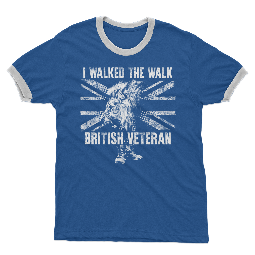 British Veteran - I Walked The Walk Adult Ringer T-Shirt