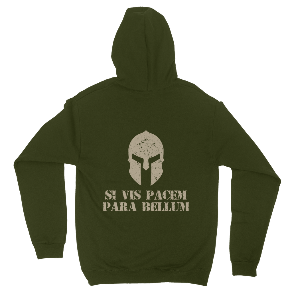 Spartan x Si Vis Pacem Para Bellum (Back print) Classic Adult Hoodie
