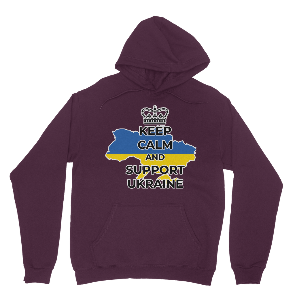 Keep Calm and Support Ukraine Classic Adult Hoodie